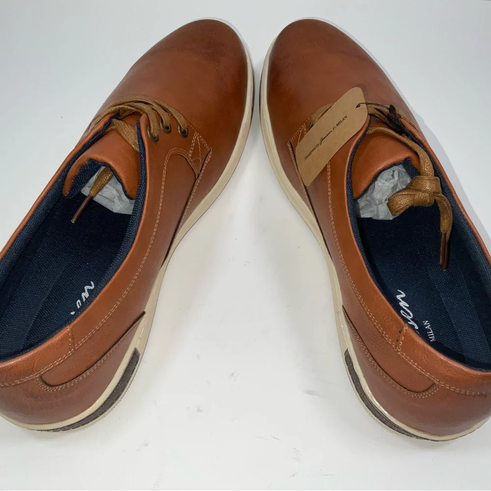 NIB‎ Men’s Jousen Milan 3 Eyelet Brown Lace Up Fashion Dress Sneakers Size 13